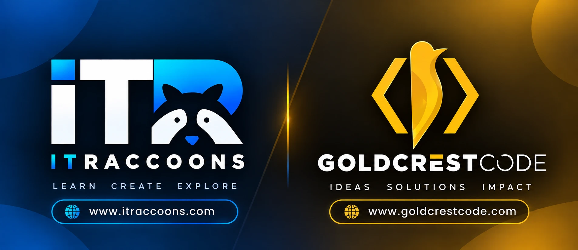 IT Raccoons and GoldcrestCode logo