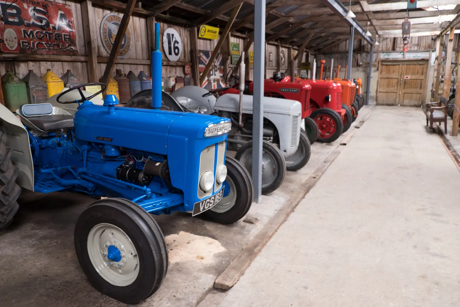 Collection of historic tractors and agricultural machinery